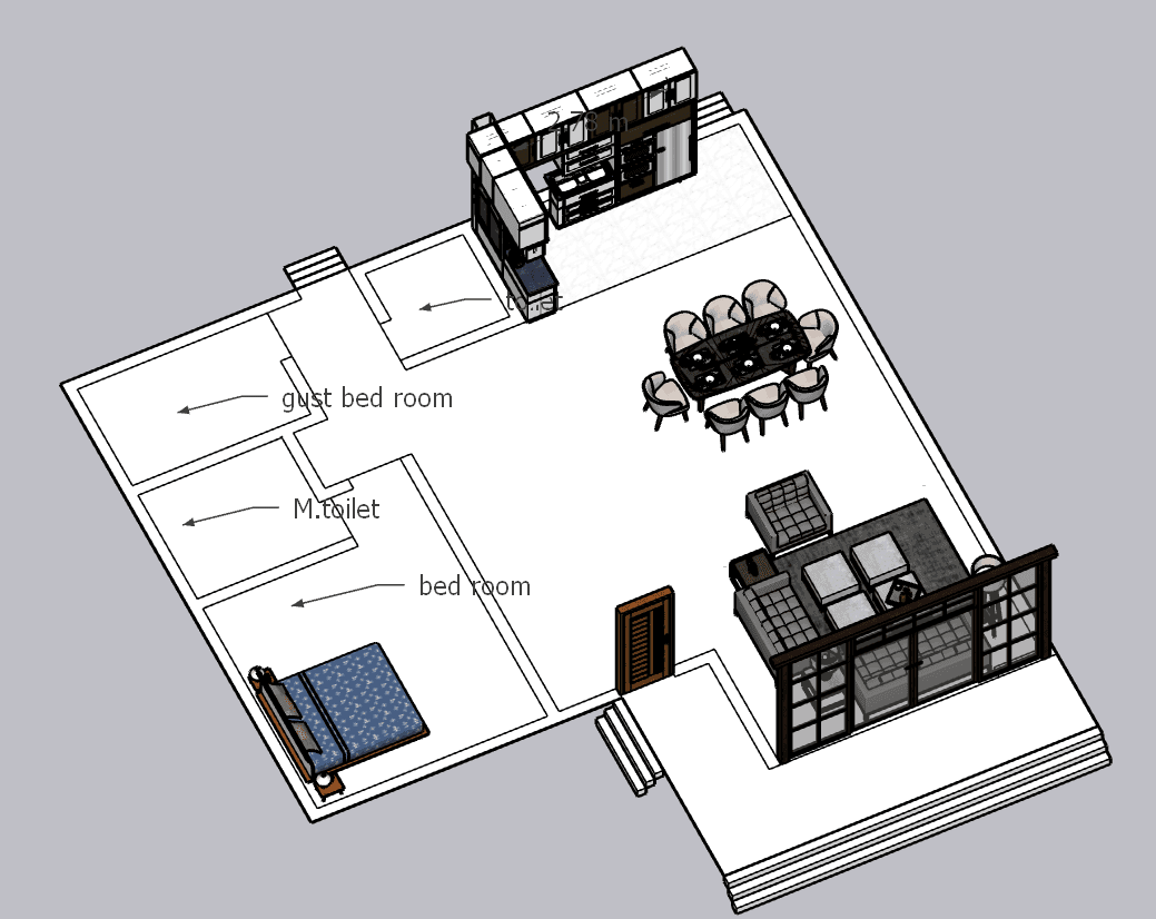 G+0 residential building lay out